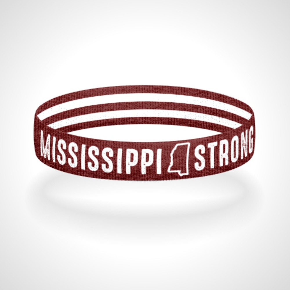 Reversible Mississippi Strong Bracelet Wristband